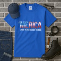 Merica Land Of The Free Because Of The Brave Patriotic Gift Tall T-Shirt