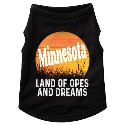 Minnesota Land Of Opes And Dreams Ope Sunset Field Funny Doggie Tank