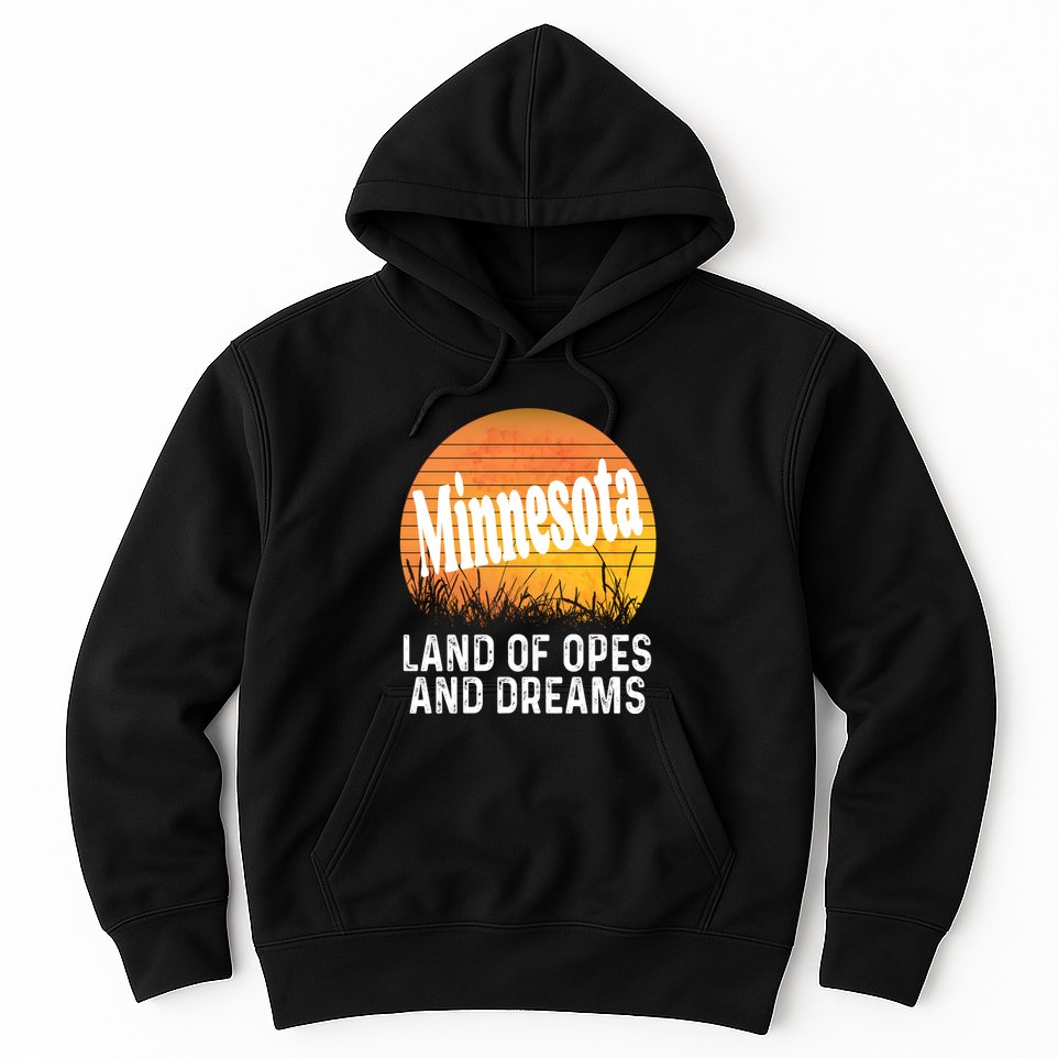 Minnesota Land Of Opes And Dreams Ope Sunset Field Funny Hoodie
