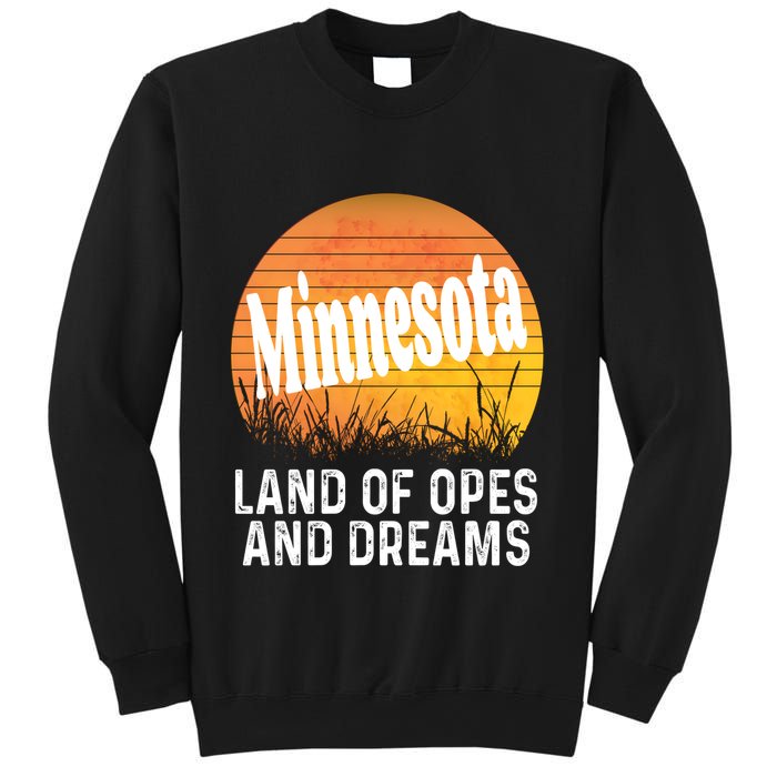 Minnesota Land Of Opes And Dreams Ope Sunset Field Funny Sweatshirt