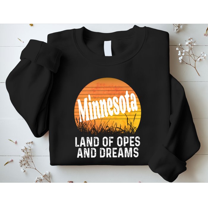 Minnesota Land Of Opes And Dreams Ope Sunset Field Funny Sweatshirt