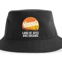 Minnesota Land Of Opes And Dreams Ope Sunset Field Funny Sustainable Bucket Hat