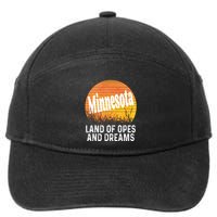 Minnesota Land Of Opes And Dreams Ope Sunset Field Funny 7-Panel Snapback Hat