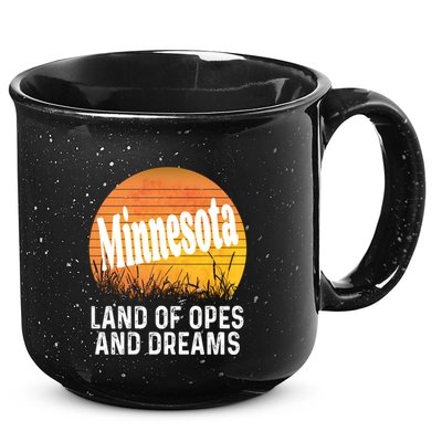 Minnesota Land Of Opes And Dreams Ope Sunset Field Funny 15oz Campfire Ceramic Mug
