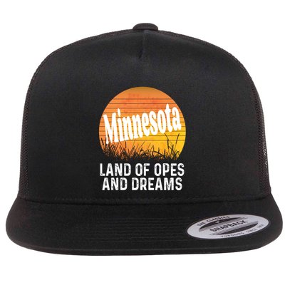 Minnesota Land Of Opes And Dreams Ope Sunset Field Funny Flatbill Hat