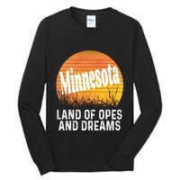 Minnesota Land Of Opes And Dreams Ope Sunset Field Funny Tall Long Sleeve T-Shirt