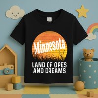 Minnesota Land Of Opes And Dreams Ope Sunset Field Funny Toddler T-Shirt