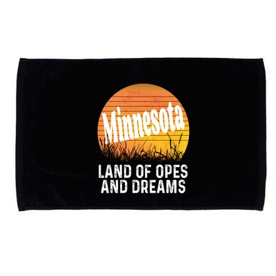 Minnesota Land Of Opes And Dreams Ope Sunset Field Funny Microfiber Hand Towel