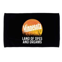 Minnesota Land Of Opes And Dreams Ope Sunset Field Funny Microfiber Hand Towel