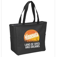 Minnesota Land Of Opes And Dreams Ope Sunset Field Funny Zip Tote Bag