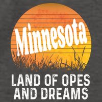 Minnesota Land Of Opes And Dreams Ope Sunset Field Funny Vector Backpack