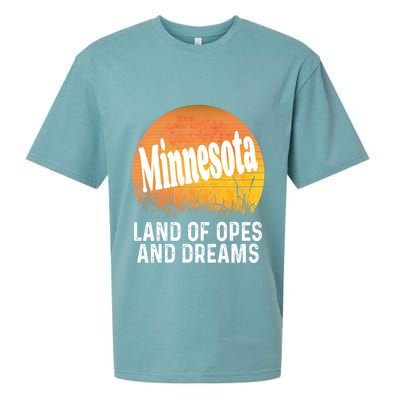 Minnesota Land Of Opes And Dreams Ope Sunset Field Funny Sueded Cloud Jersey T-Shirt