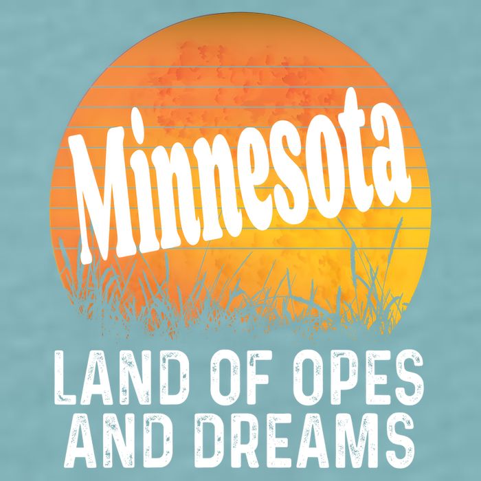 Minnesota Land Of Opes And Dreams Ope Sunset Field Funny Sueded Cloud Jersey T-Shirt