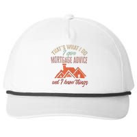 Mortgage Loan Officer Give Mortgage Advice And I Snapback Five-Panel Rope Hat