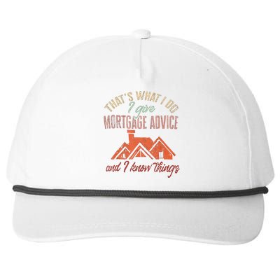 Mortgage Loan Officer Give Mortgage Advice And I Snapback Five-Panel Rope Hat