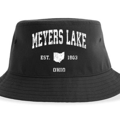 Meyers Lake Ohio Oh Vintage Athletic Sports Sustainable Bucket Hat