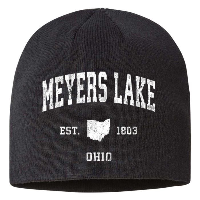 Meyers Lake Ohio Oh Vintage Athletic Sports Sustainable Beanie