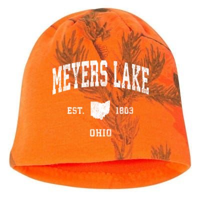 Meyers Lake Ohio Oh Vintage Athletic Sports Kati - Camo Knit Beanie