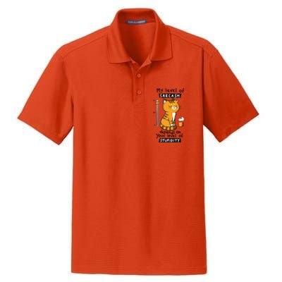 My Level Of Anger Depends On Your Level Of Attitude Funny Dry Zone Grid Polo