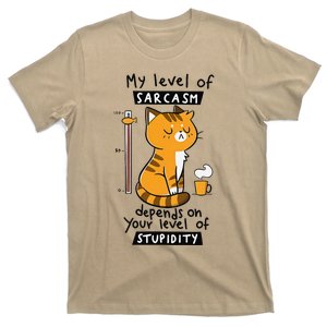 My Level Of Anger Depends On Your Level Of Attitude Funny T-Shirt