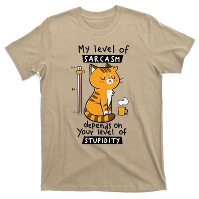 My Level Of Anger Depends On Your Level Of Attitude Funny T-Shirt