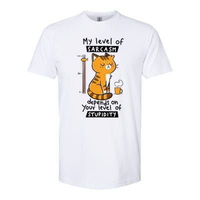 My Level Of Anger Depends On Your Level Of Attitude Funny Softstyle CVC T-Shirt