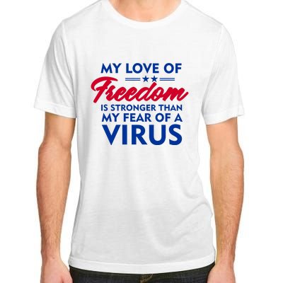 My Love Of Freedom Is Stronger Than Your Fear Of A Virus Adult ChromaSoft Performance T-Shirt