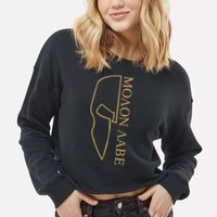 Molon Labe Outlined Cropped Pullover Crew