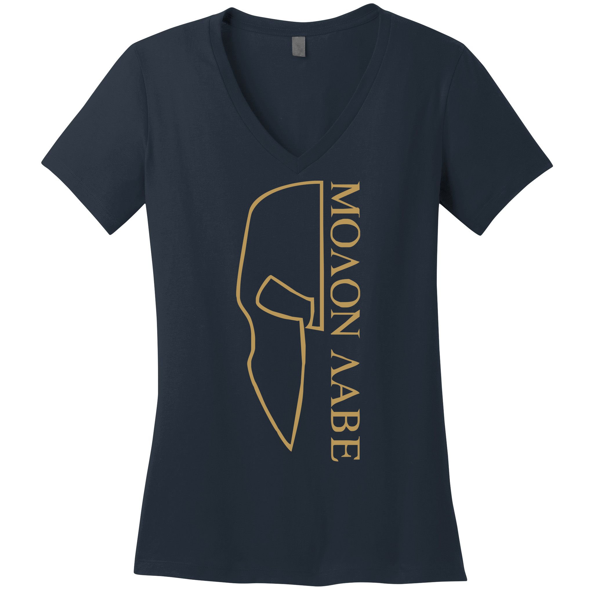Molon Labe Outlined Women's V-Neck T-Shirt