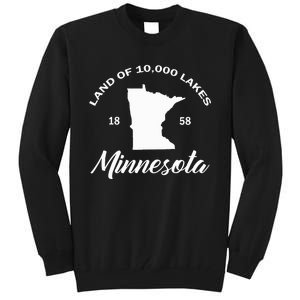 Mn Land Of 10000 Lakes Minnesota Tall Sweatshirt