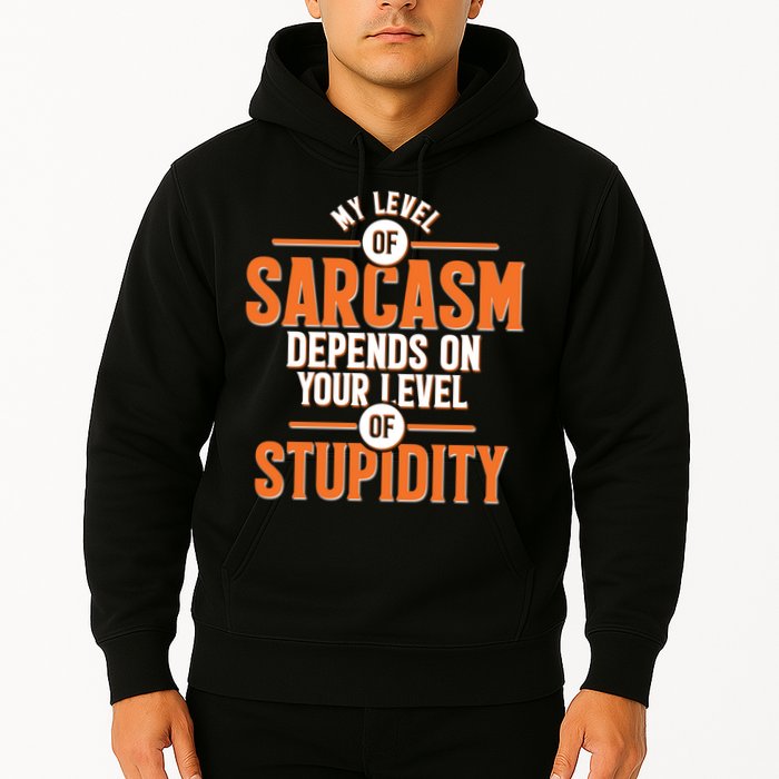 My Level Of Sarcasm Depends On Your Level Of Stupidity Hoodie