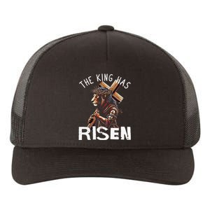 Majestic Lion Of Judah Jesus A King Has Risen Religious Yupoong Adult 5-Panel Trucker Hat