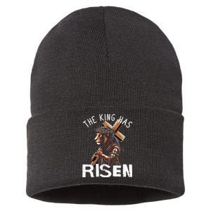 Majestic Lion Of Judah Jesus A King Has Risen Religious Sustainable Knit Beanie