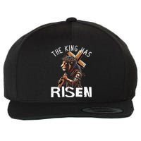 Majestic Lion Of Judah Jesus A King Has Risen Religious Wool Snapback Cap