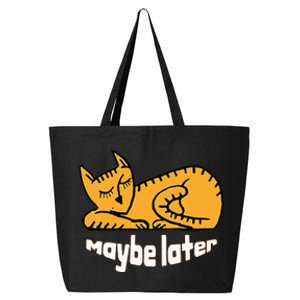 Maybe Later Procrastination Cat Graphic 25L Jumbo Tote