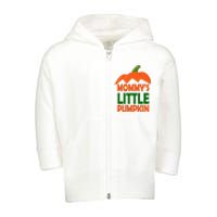 Mommys Little Pumpkin Halloween Cute Toddler Zip Fleece Hoodie