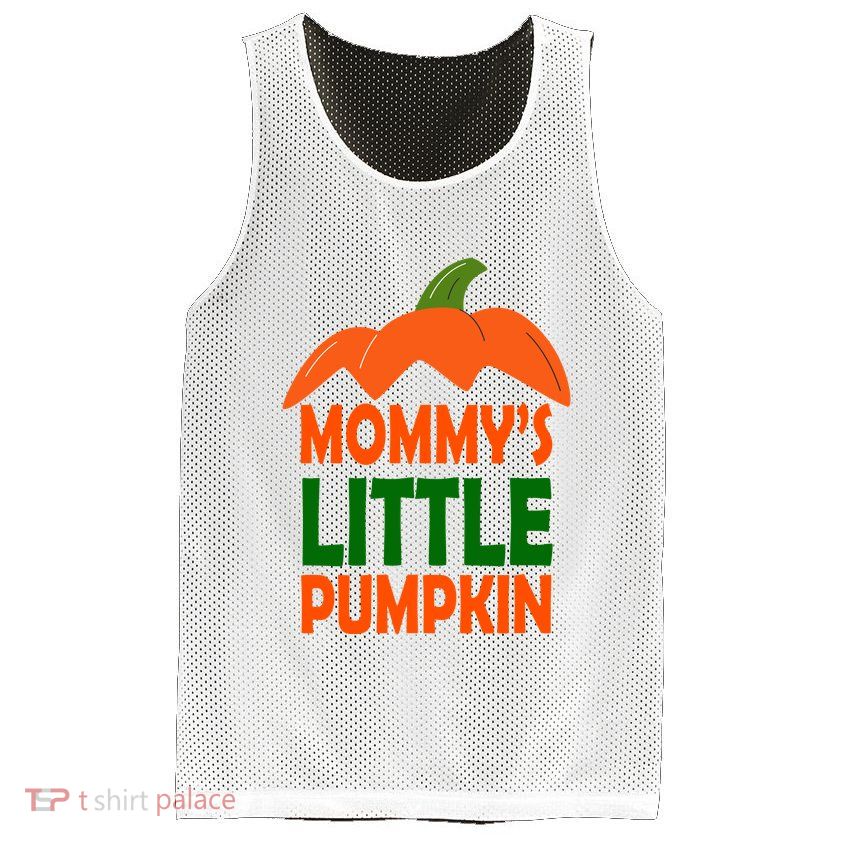 Mommys Little Pumpkin Halloween Cute Mesh Reversible Basketball Jersey Tank