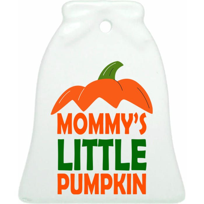 Mommys Little Pumpkin Halloween Cute Ceramic Bell Ornament