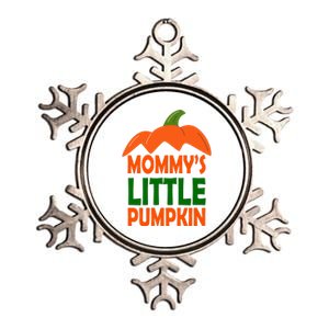 Mommys Little Pumpkin Halloween Cute Metallic Star Ornament