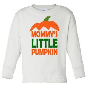 Mommys Little Pumpkin Halloween Cute Toddler Long Sleeve Shirt