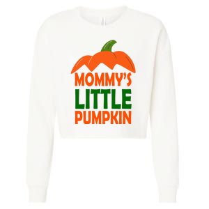 Mommys Little Pumpkin Halloween Cute Cropped Pullover Crew