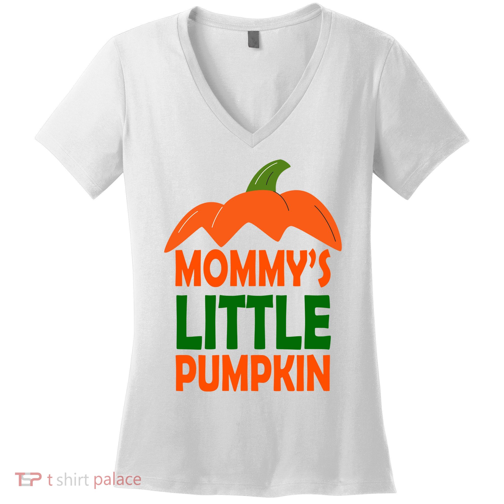 Mommys Little Pumpkin Halloween Cute Women's V-Neck T-Shirt