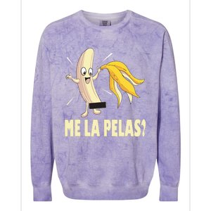 Me La Pelas Funny Quotes In Spanish Sayings Banana Joke Colorblast Crewneck Sweatshirt