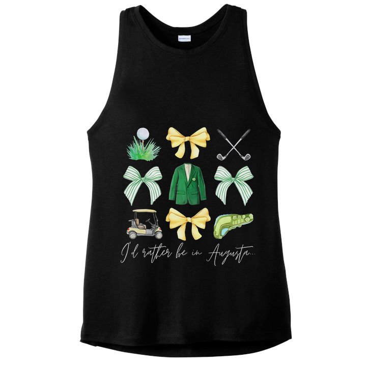 Master Let's Par Golf Tournament Coquette Bow Women Ladies PosiCharge Tri-Blend Wicking Tank