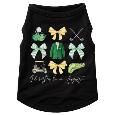 Master Let's Par Golf Tournament Coquette Bow Women Doggie Tank