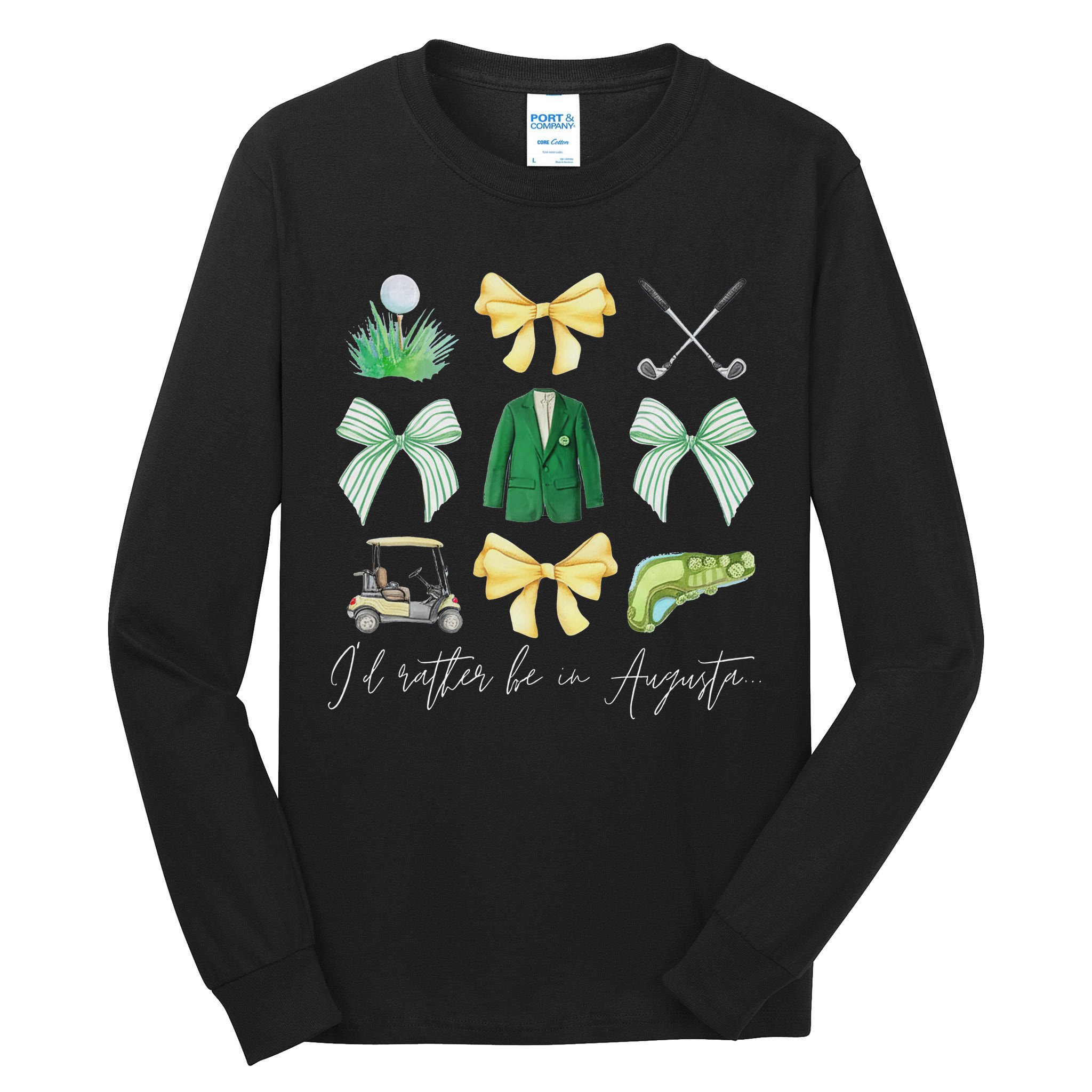 Master Let's Par Golf Tournament Coquette Bow Women Tall Long Sleeve T-Shirt