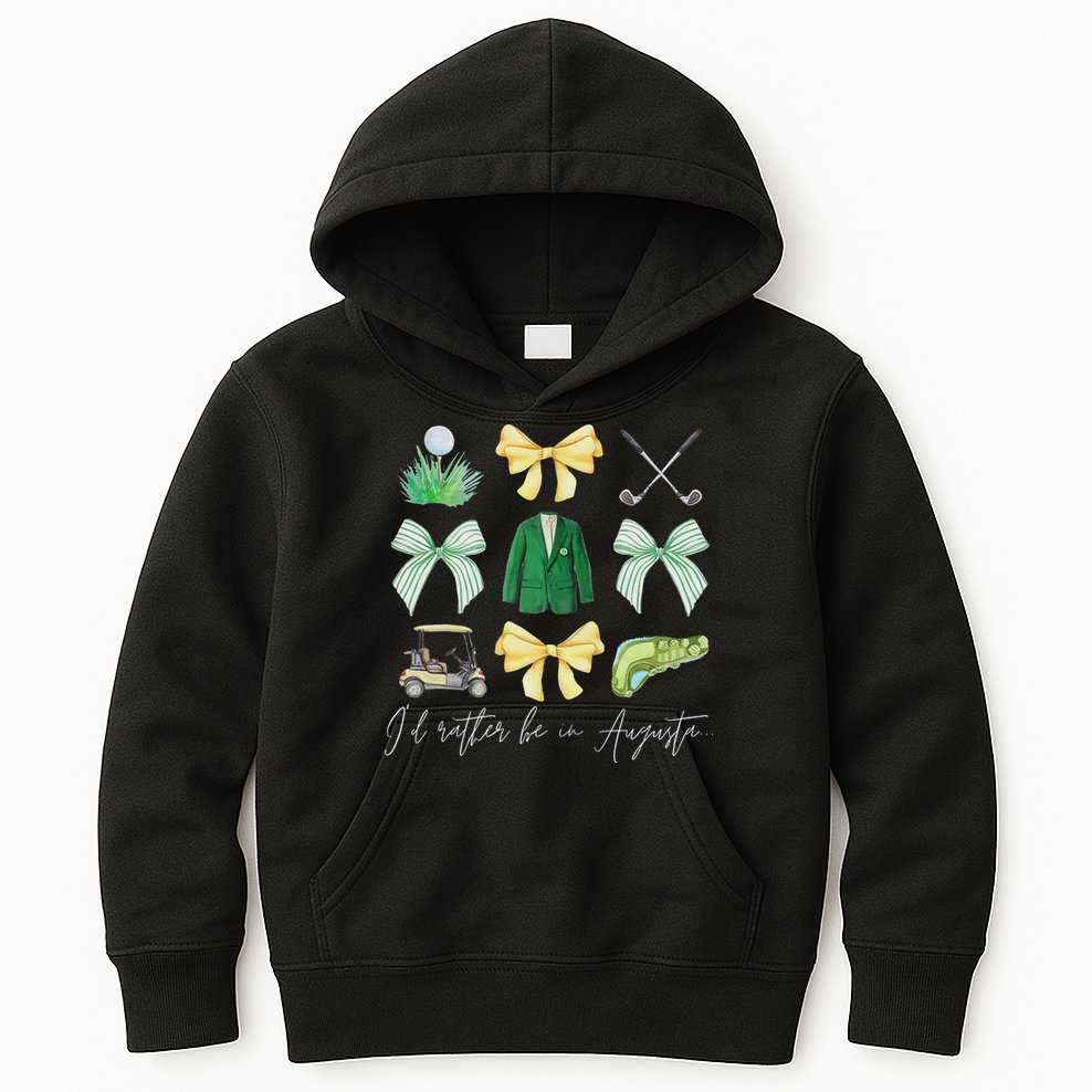 Master Let's Par Golf Tournament Coquette Bow Women Kids Hoodie
