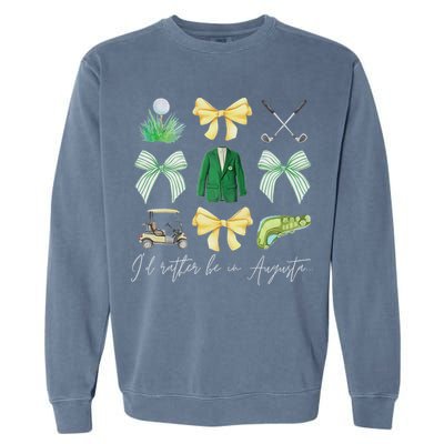 Master Let's Par Golf Tournament Coquette Bow Women Garment-Dyed Sweatshirt