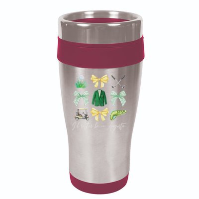 Master Let's Par Golf Tournament Coquette Bow Women 16oz Travel Tumbler