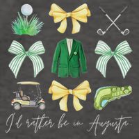 Master Let's Par Golf Tournament Coquette Bow Women Vector Backpack